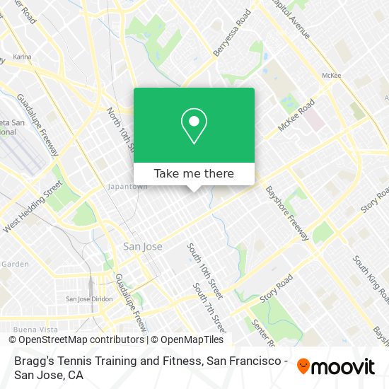 Bragg's Tennis Training and Fitness map