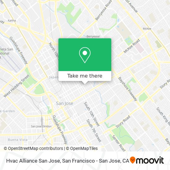 Hvac Alliance San Jose map