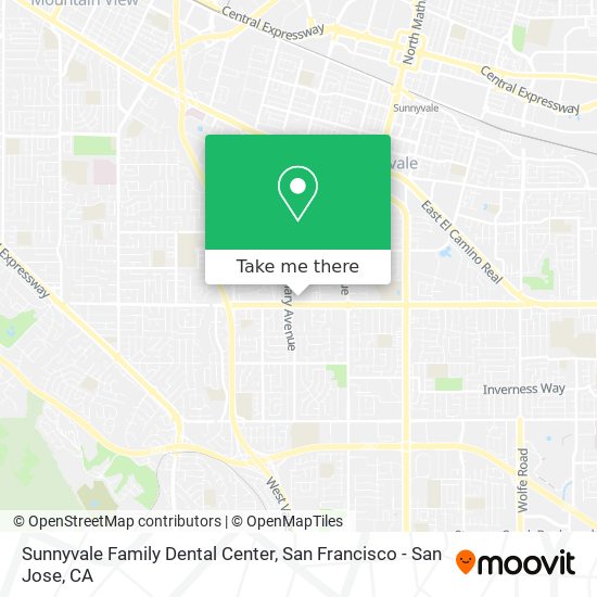 Mapa de Sunnyvale Family Dental Center