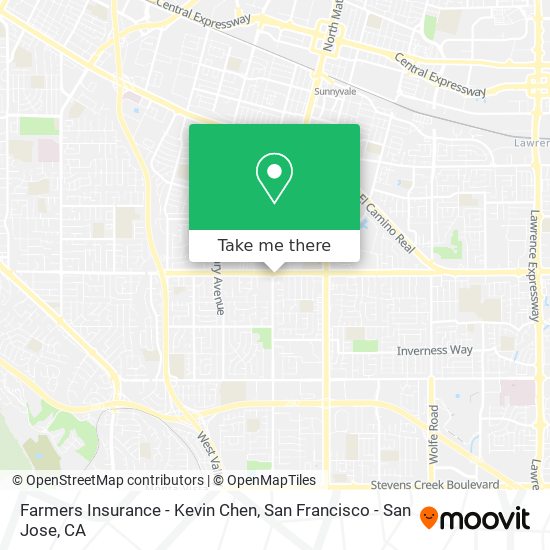 Farmers Insurance - Kevin Chen map