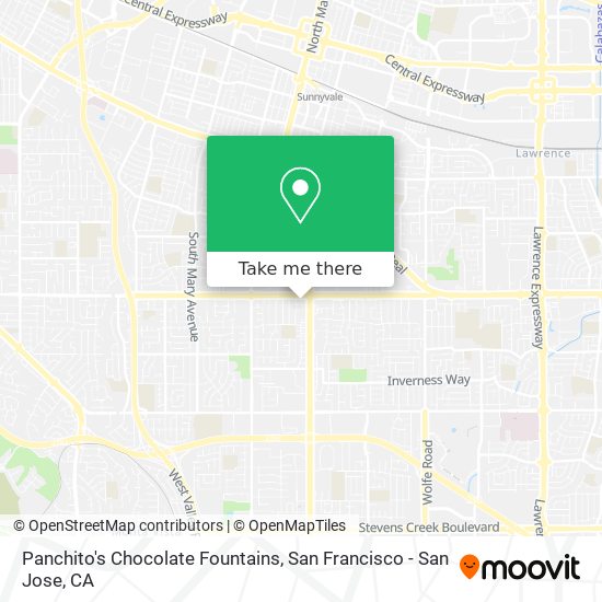 Panchito's Chocolate Fountains map