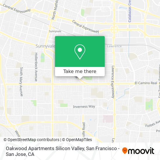 Mapa de Oakwood Apartments Silicon Valley