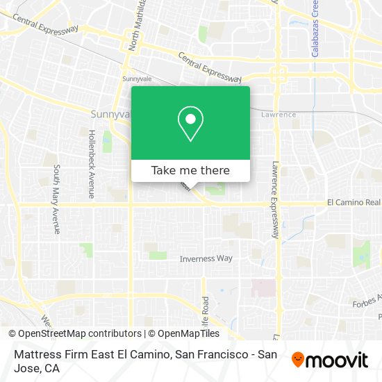 Mattress Firm East El Camino map