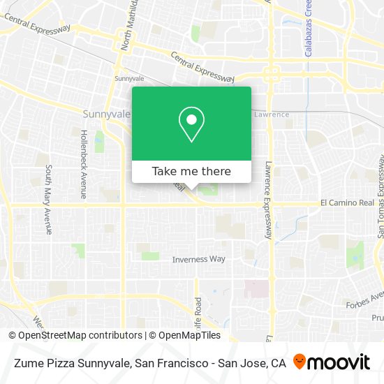 Mapa de Zume Pizza Sunnyvale