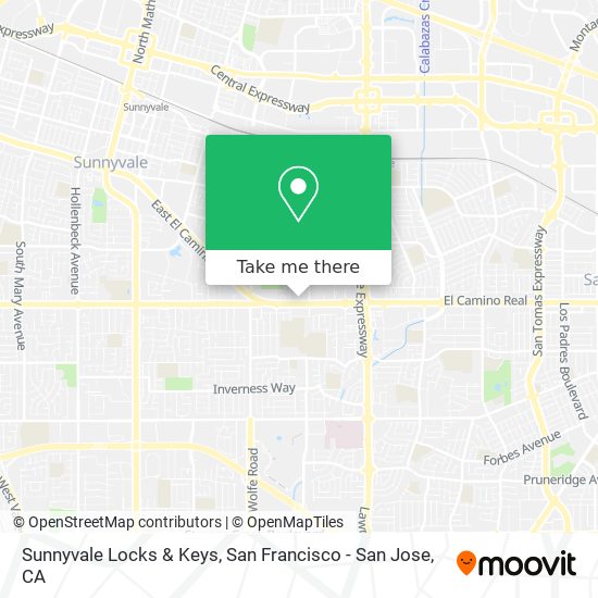 Sunnyvale Locks & Keys map