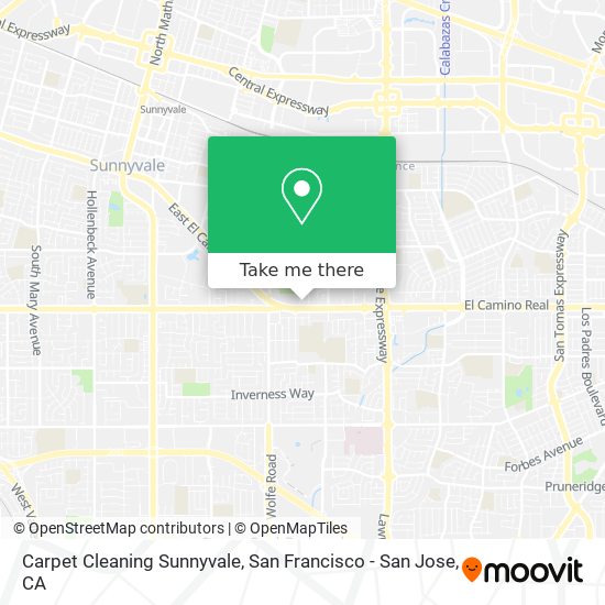 Carpet Cleaning Sunnyvale map