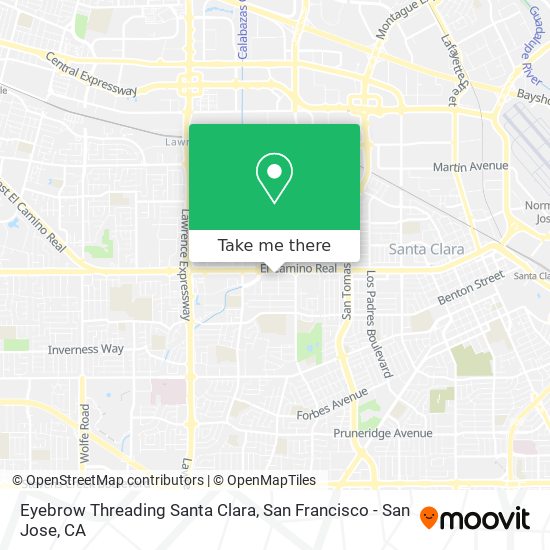 Eyebrow Threading Santa Clara map