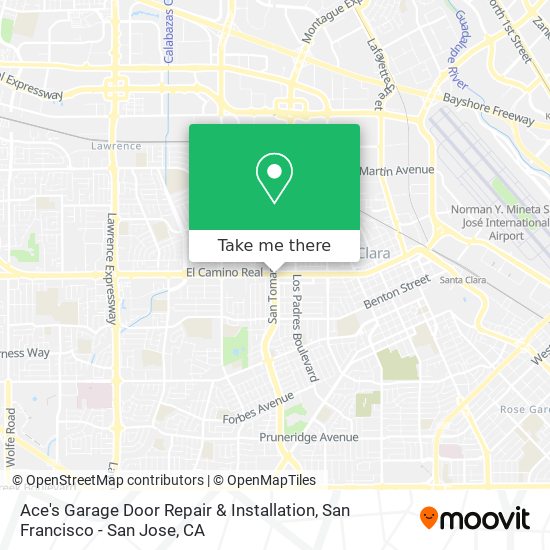 Ace's Garage Door Repair & Installation map