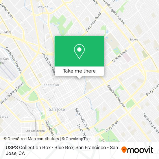 USPS Collection Box - Blue Box map