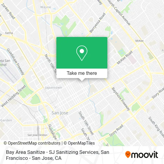 Mapa de Bay Area Sanitize - SJ Sanitizing Services