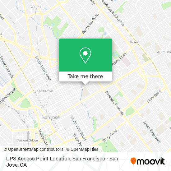 UPS Access Point Location map