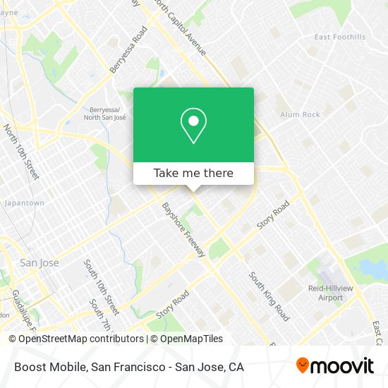 Mapa de Boost Mobile