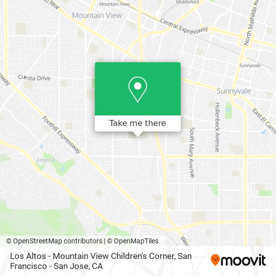 Los Altos - Mountain View Children's Corner map