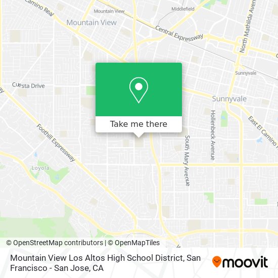Mountain View Los Altos High School District map