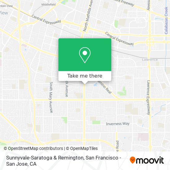 Mapa de Sunnyvale-Saratoga & Remington