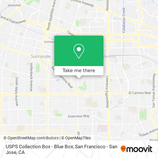 USPS Collection Box - Blue Box map