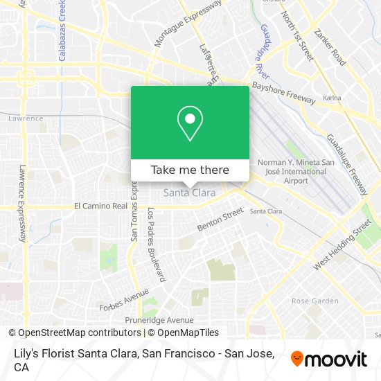 Mapa de Lily's Florist Santa Clara