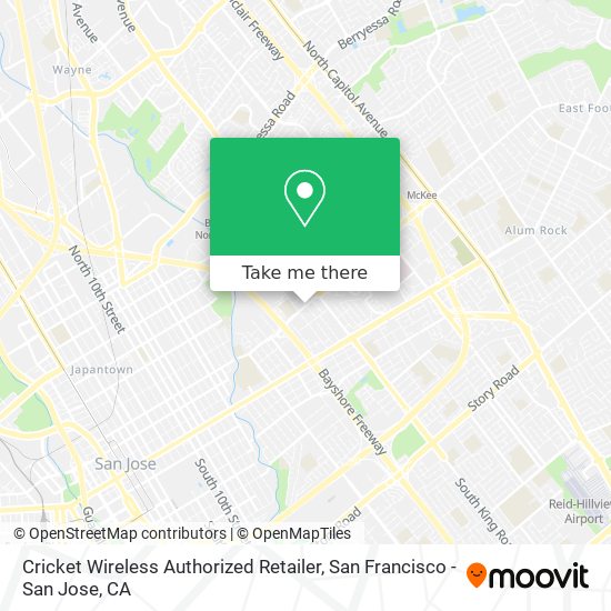 Mapa de Cricket Wireless Authorized Retailer