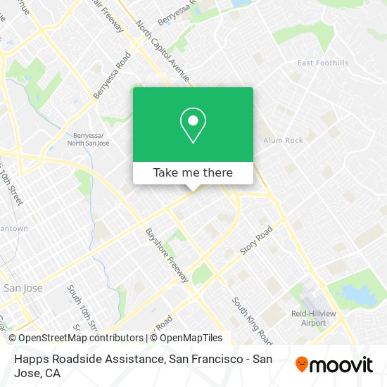 Happs Roadside Assistance map