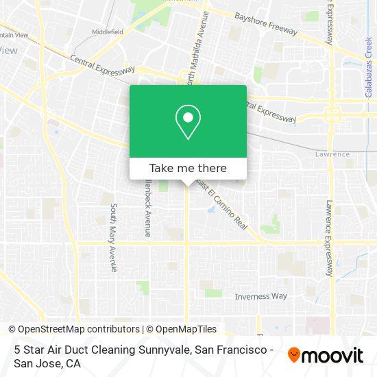 Mapa de 5 Star Air Duct Cleaning Sunnyvale