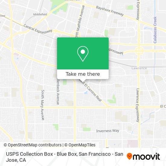 USPS Collection Box - Blue Box map