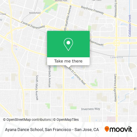 Ayana Dance School map