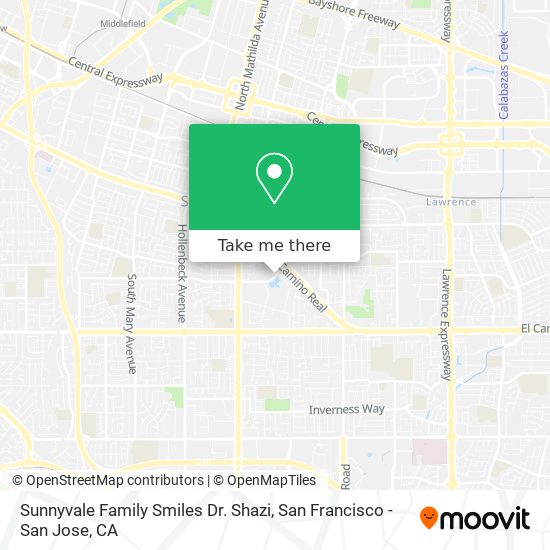 Sunnyvale Family Smiles Dr. Shazi map