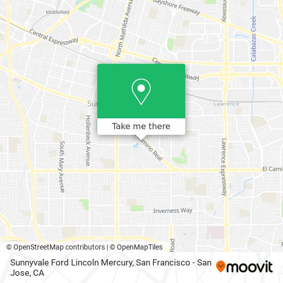 Sunnyvale Ford Lincoln Mercury map