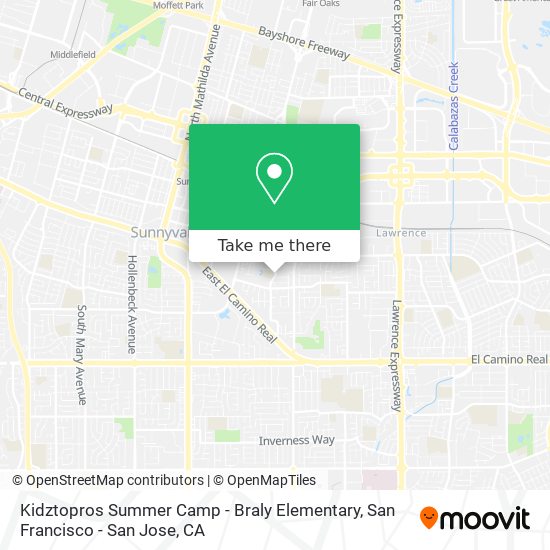 Mapa de Kidztopros Summer Camp - Braly Elementary