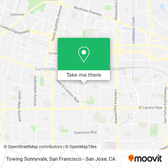 Mapa de Towing Sunnyvale