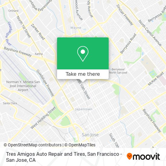 Tres Amigos Auto Repair and Tires map