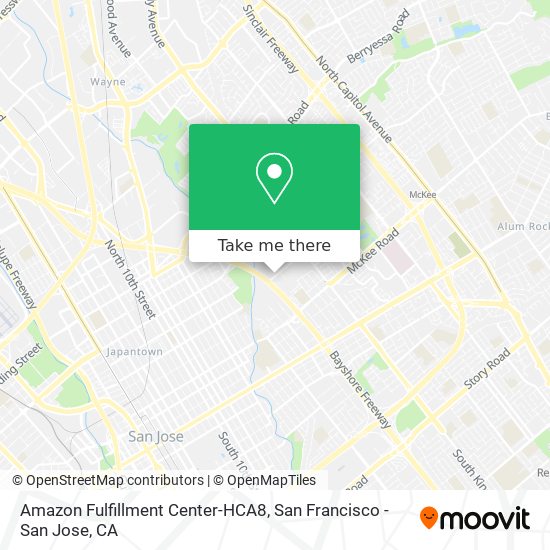 Amazon Fulfillment Center-HCA8 map