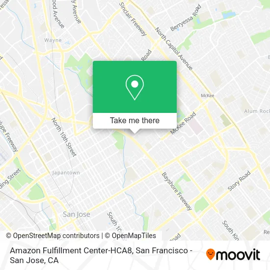 Amazon Fulfillment Center-HCA8 map
