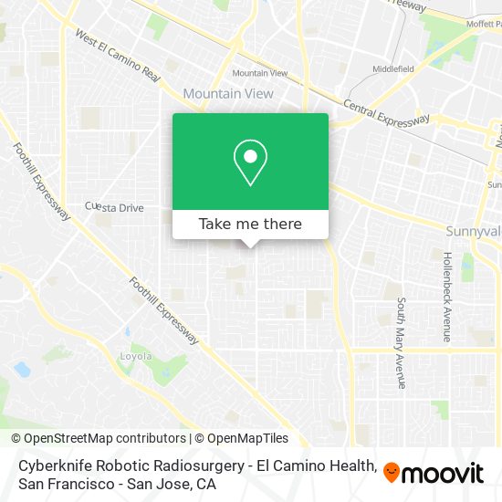 Cyberknife Robotic Radiosurgery - El Camino Health map