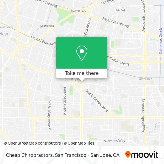 Cheap Chiropractors map