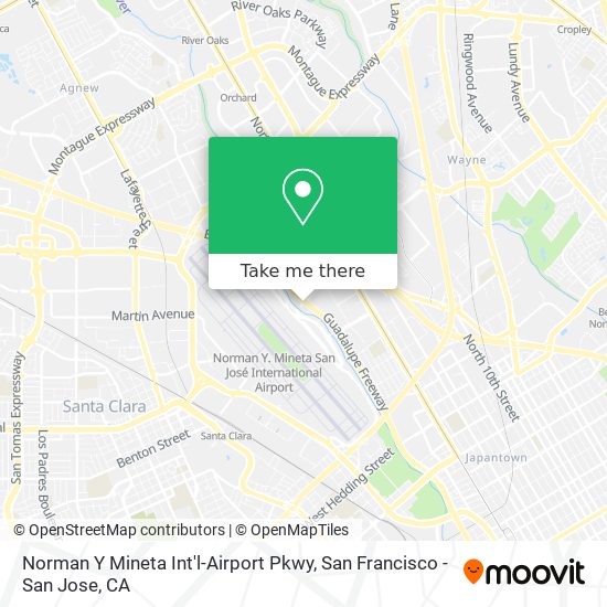 Mapa de Norman Y Mineta Int'l-Airport Pkwy