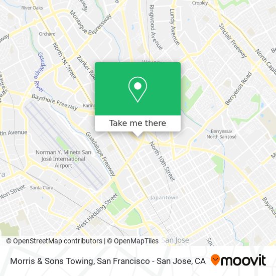 Morris & Sons Towing map