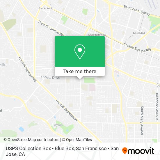 USPS Collection Box - Blue Box map