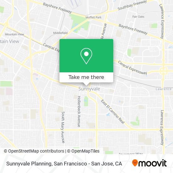 Mapa de Sunnyvale Planning