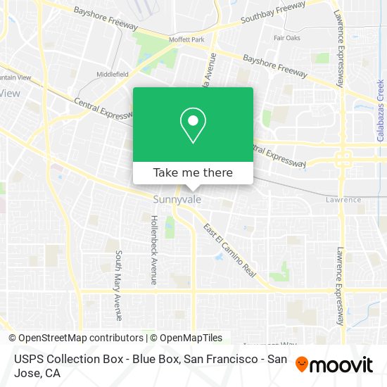 USPS Collection Box - Blue Box map