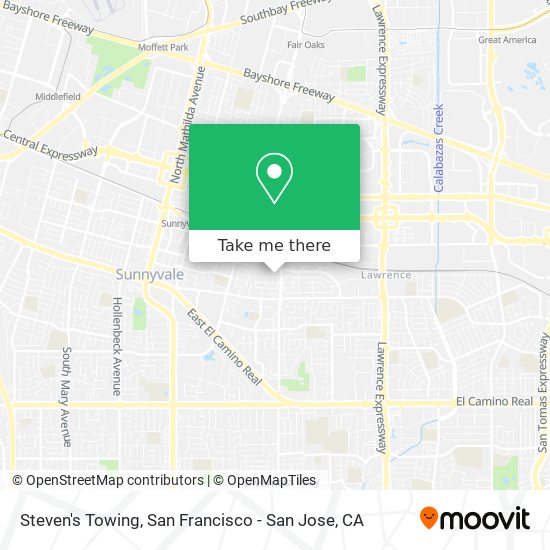 Steven's Towing map