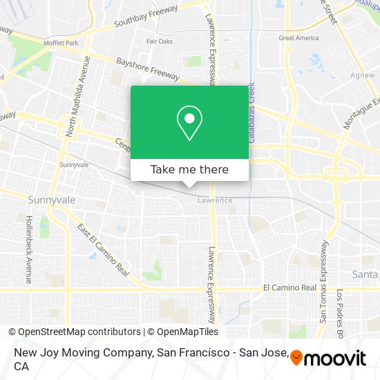 New Joy Moving Company map