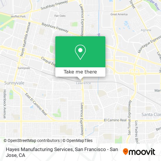 Hayes Manufacturing Services map