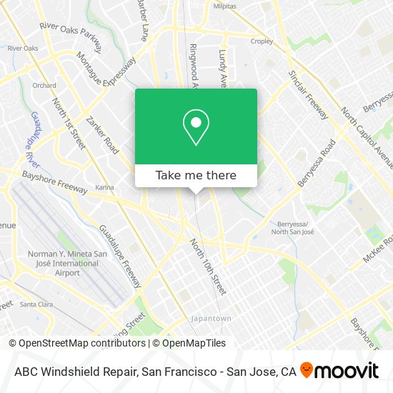 Mapa de ABC Windshield Repair