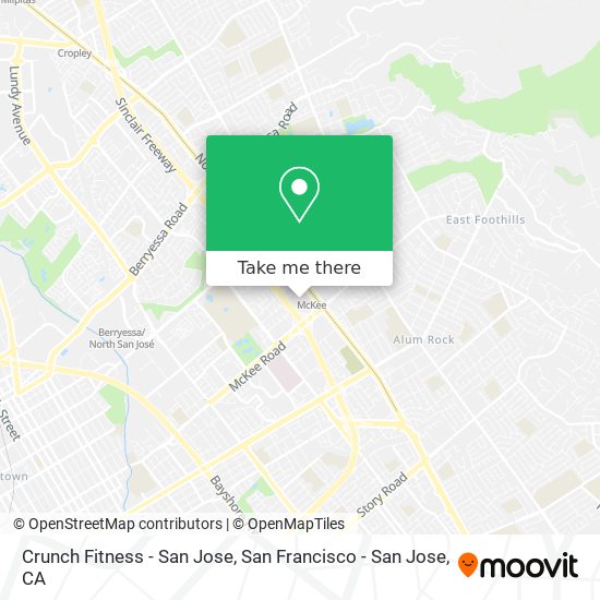 Mapa de Crunch Fitness - San Jose
