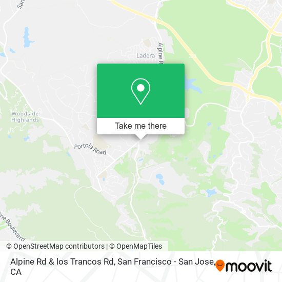 Alpine Rd & los Trancos Rd map