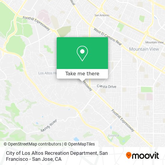 City of Los Altos Recreation Department map