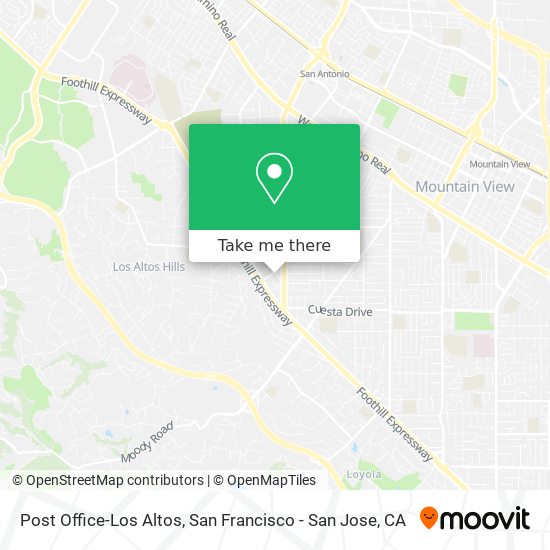 Post Office-Los Altos map