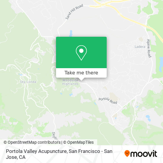 Mapa de Portola Valley Acupuncture