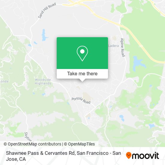 Shawnee Pass & Cervantes Rd map